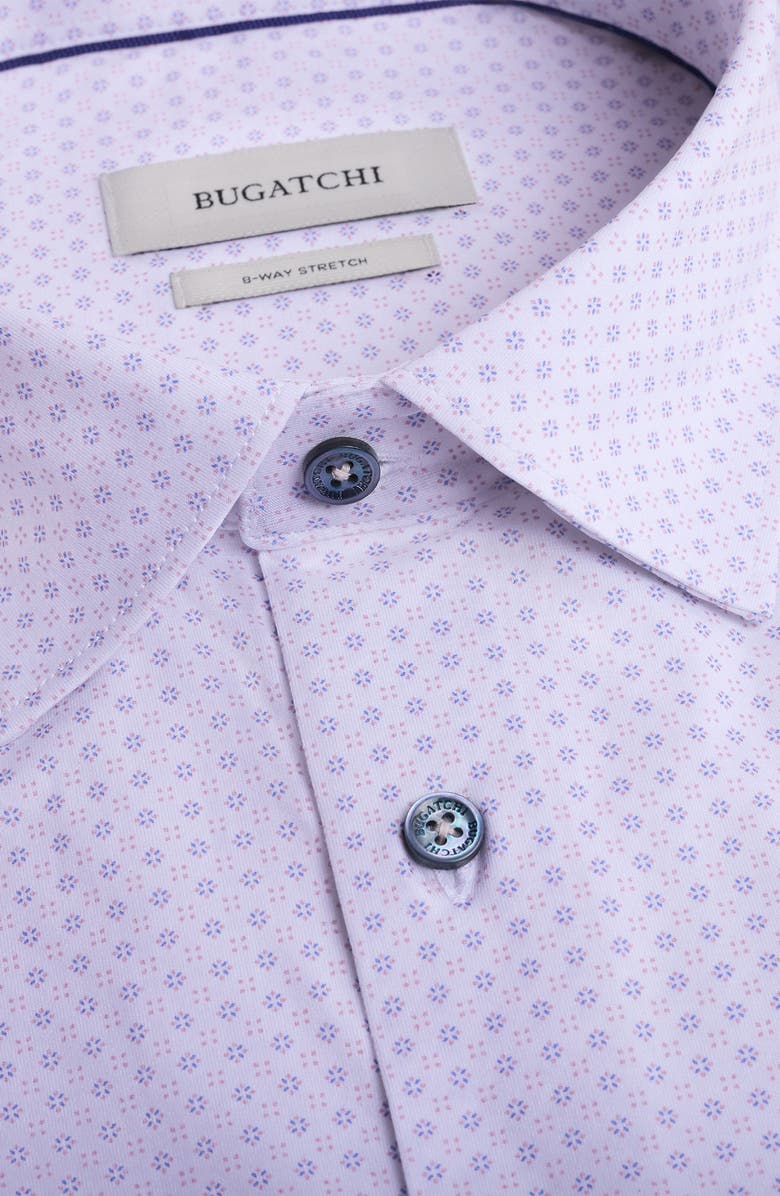 Bugatchi James OoohCotton<sup>®</sup> Geometric Print Button-Up Shirt, Alternate, color, Pink