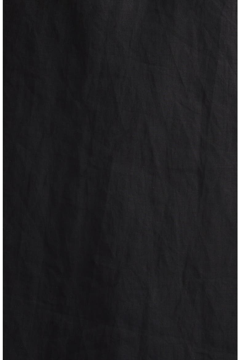 Sequin Embroidered Cotton Gauze Button-Up Shirt, Alternate, color, 22 BLACK