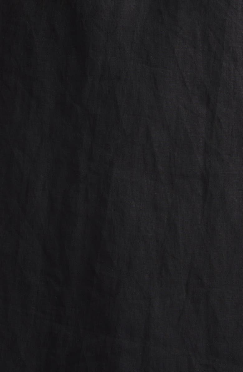 Eleventy Sequin Embroidered Cotton Gauze Button-Up Shirt, Alternate, color, 22 Black