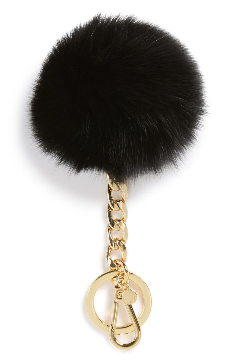 MICHAEL Michael Kors Genuine Fox Fur Bag Charm, Main, color,