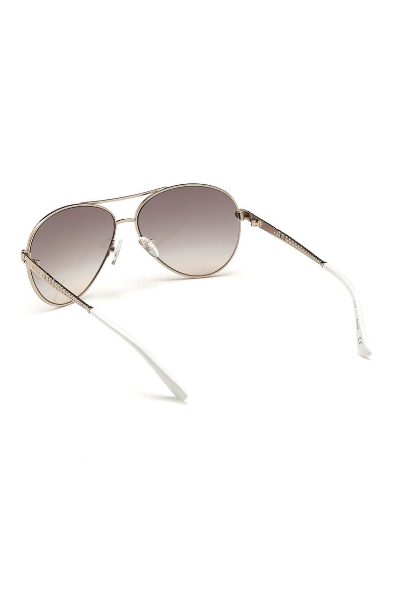 Pilot Sunglasses, Alternate, color, SHINY ROSE GOLD / BROWN