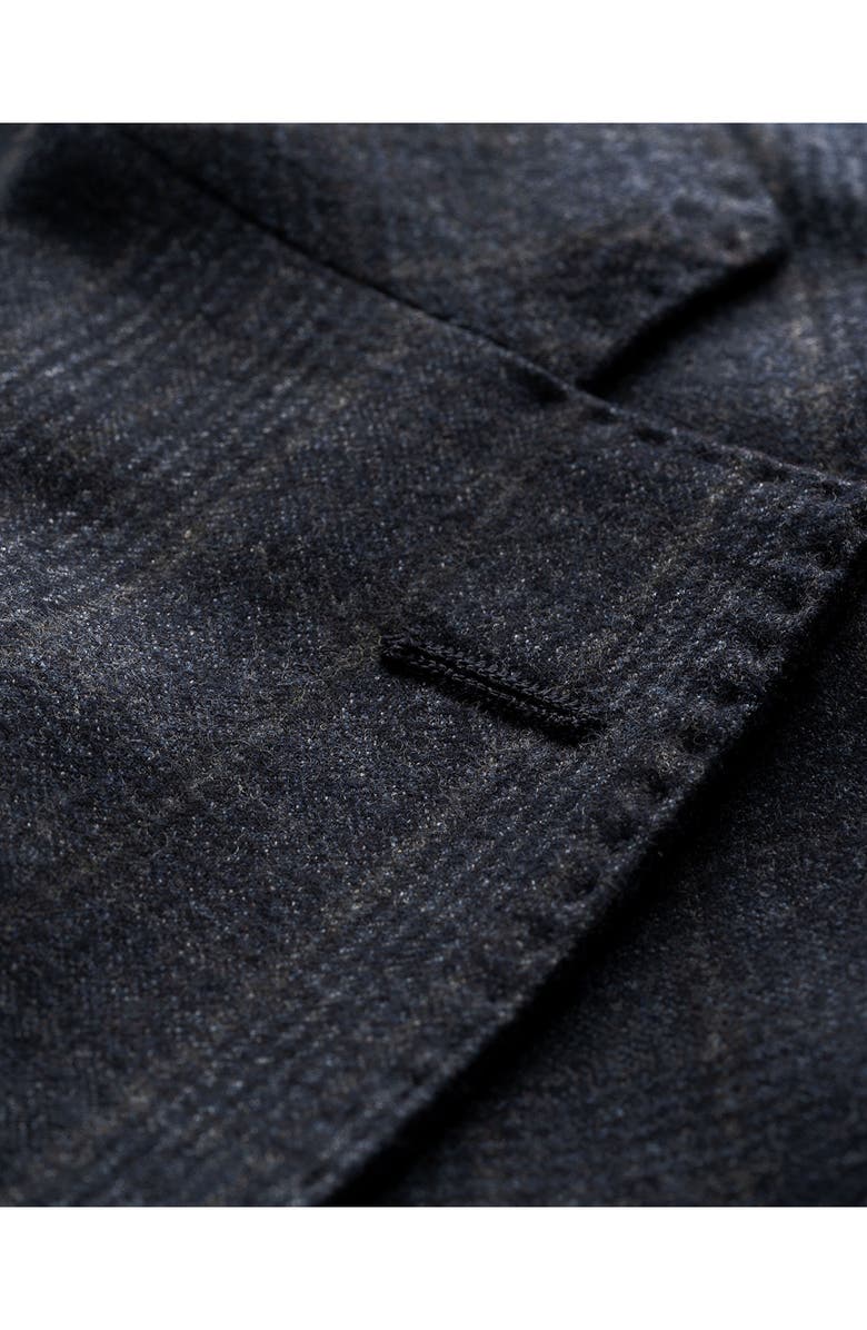 Eton Check Wool Soft Sport Coat, Alternate, color, Navy