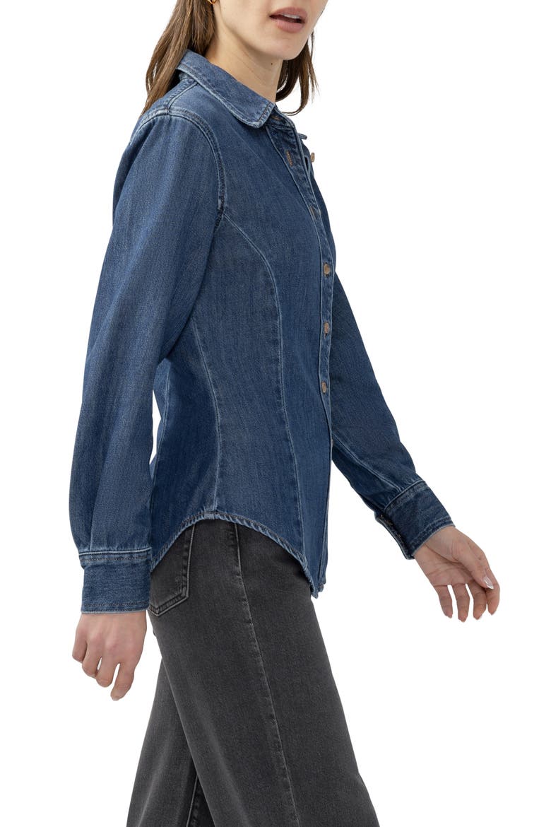 Angie Denim Shirt, Alternate, color, ISLINGTON