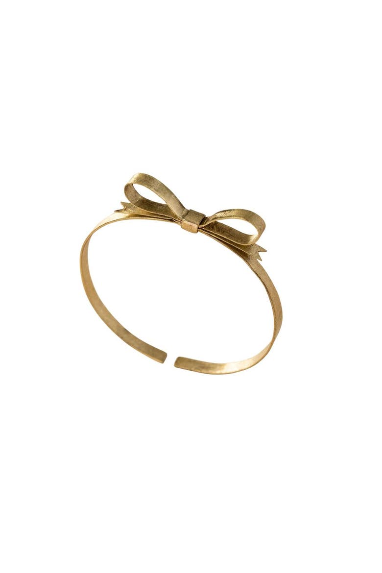 Dorada Bronze Bow Bracelet, Main, color, Bronze
