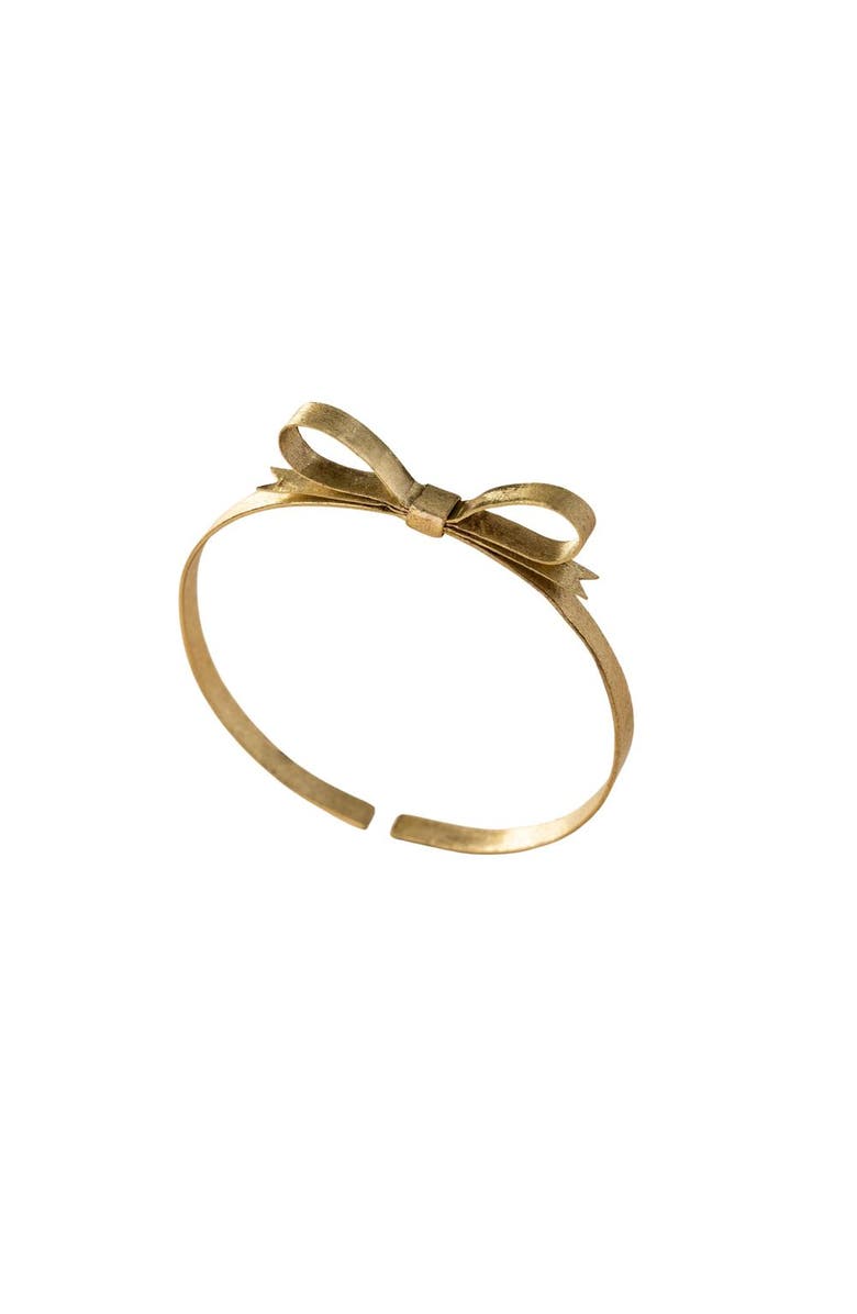 Ten Thousand Villages Dorada Bronze Bow Bracelet, Main, color, Bronze