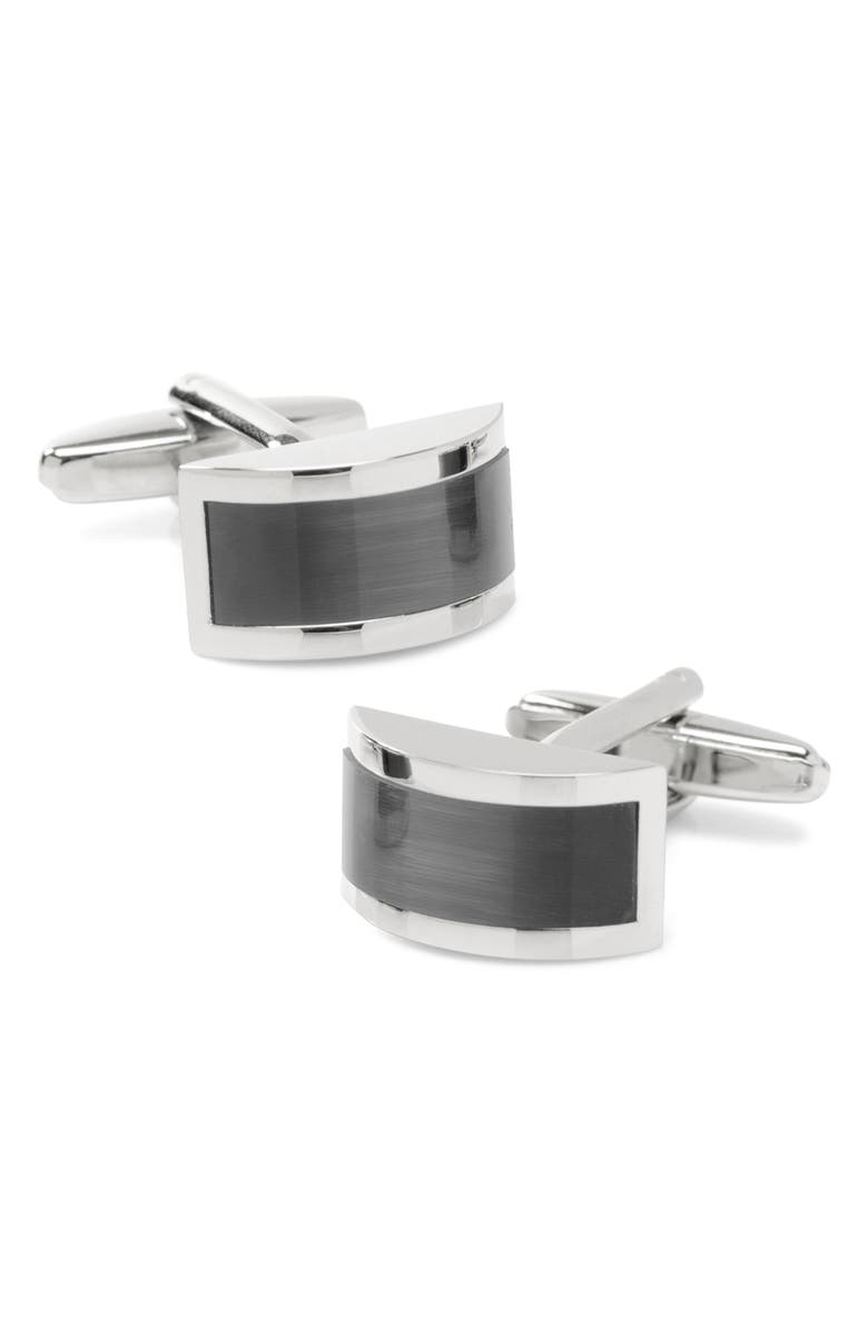 Cufflinks, Inc. Cat's Eye Cuff Links, Main, color, Black