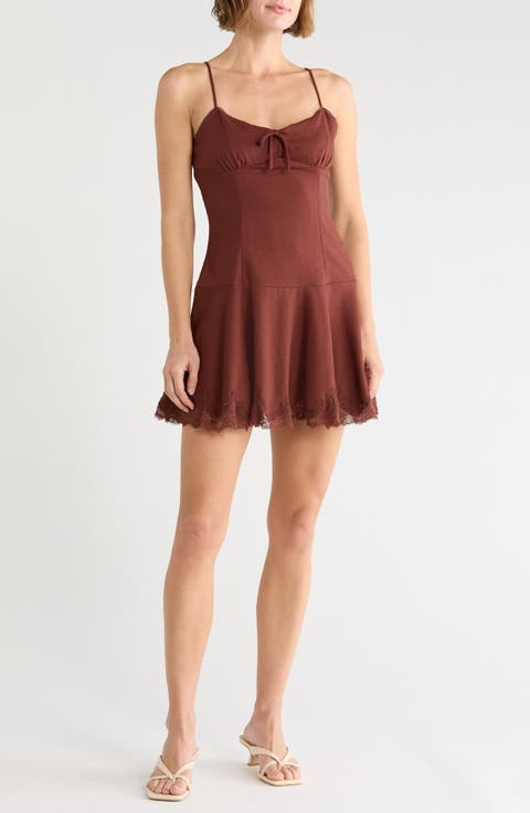 Lace Hem Cami Minidress