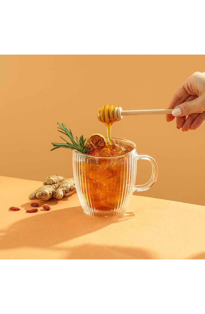 JoyJolt Set of Two Fluted Savor Double Wall Coffee Mug, Alternate, color, Clear