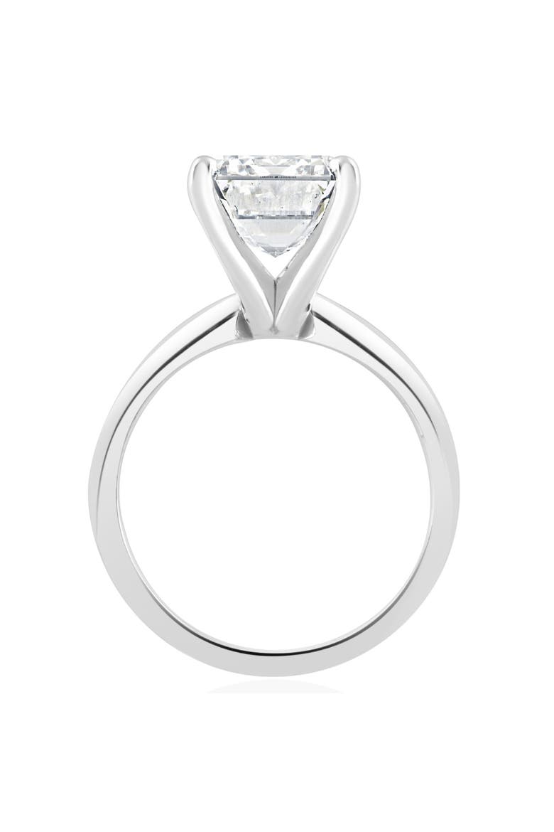 Certified 4Ct Emerald Cut Solitaire Diamond Engagement Ring Lab Grown 14k, Alternate, color, 14k White Gold