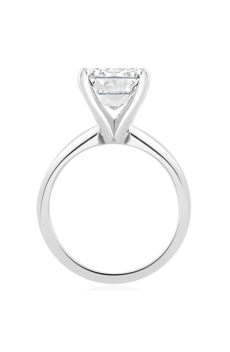 Bliss Diamond Certified 4Ct Emerald Cut Solitaire Diamond Engagement Ring Lab Grown 14k, Alternate, color, 14K White Gold