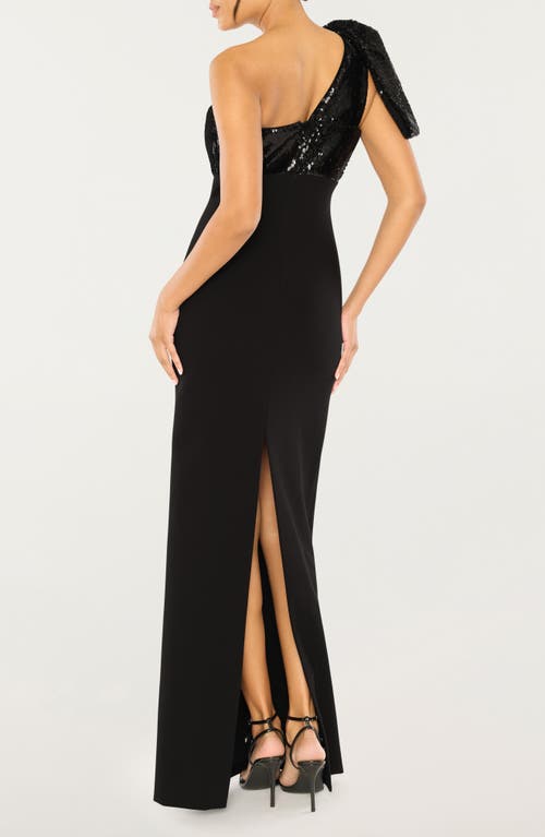Likely Rora Sequin Bow Gown In Black