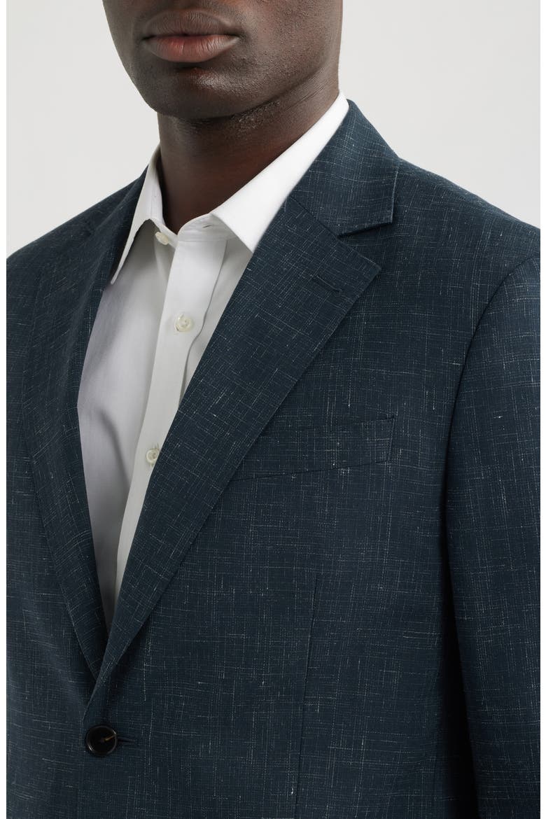 Anders Classic Fit Blue Crosshatch Wool & Linen Suit, Alternate, color, BLUE NERO CROSSHATCH