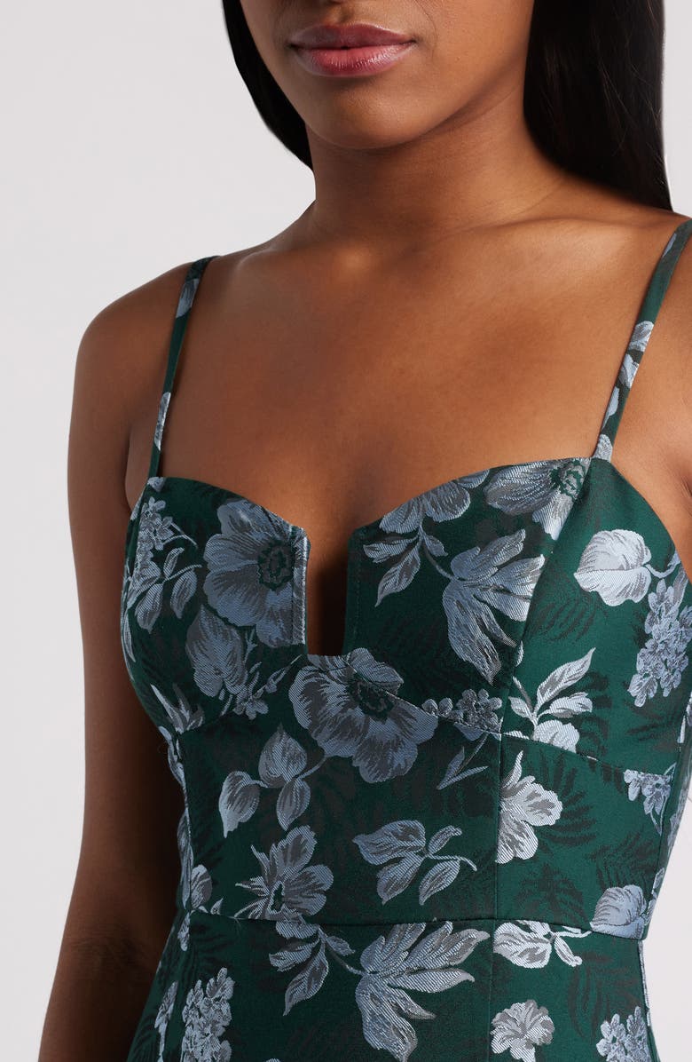 Lulus Ellie Floral Jacquard Sleeveless Gown, Alternate, color, 