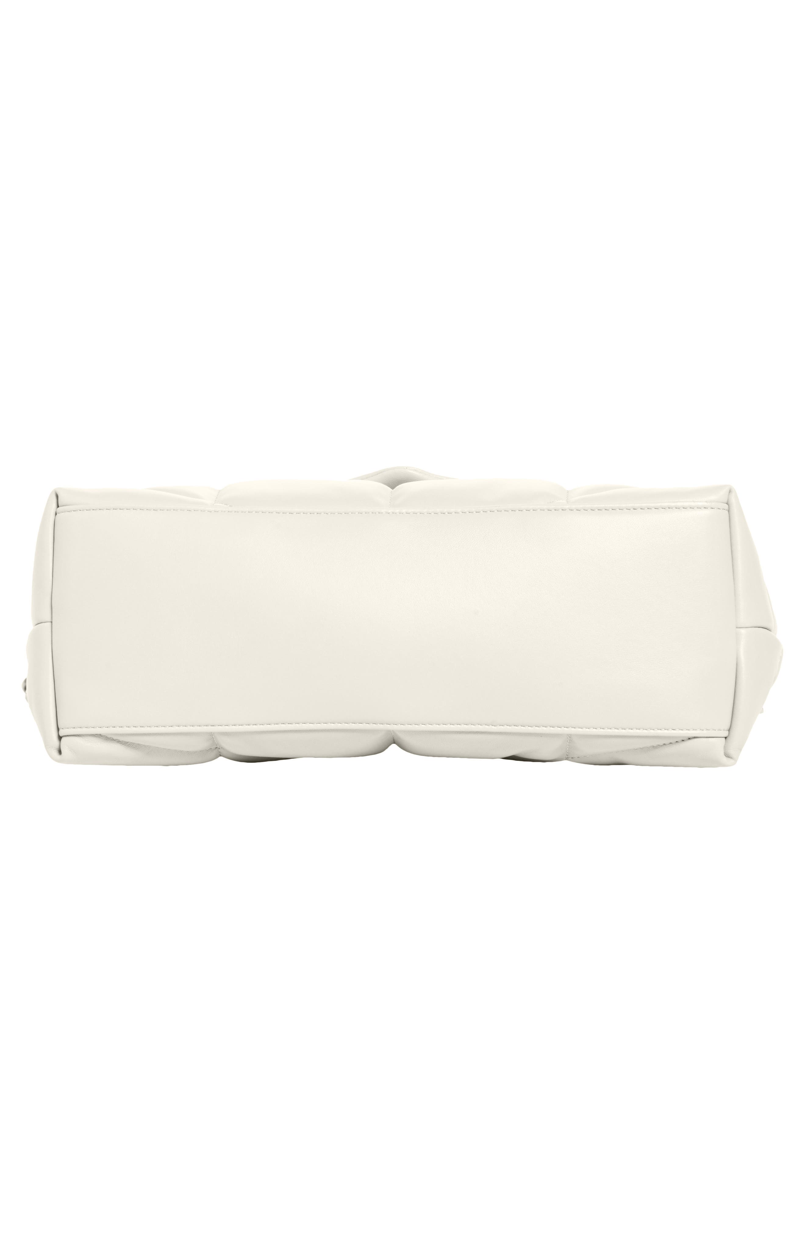 Saint Laurent Medium Loulou Puffer Quilted Leather Crossbody Bag, Alternate, color, Crema Soft
