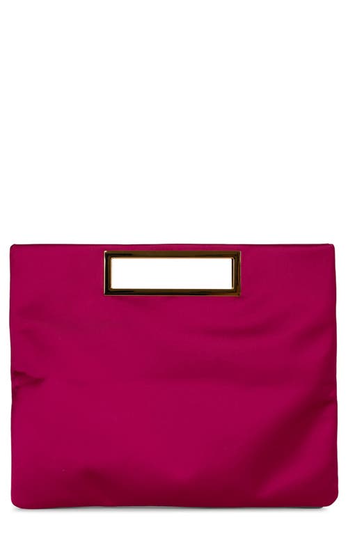 Jeffrey Campbell To-go Satin Clutch In Fuchsia Satin