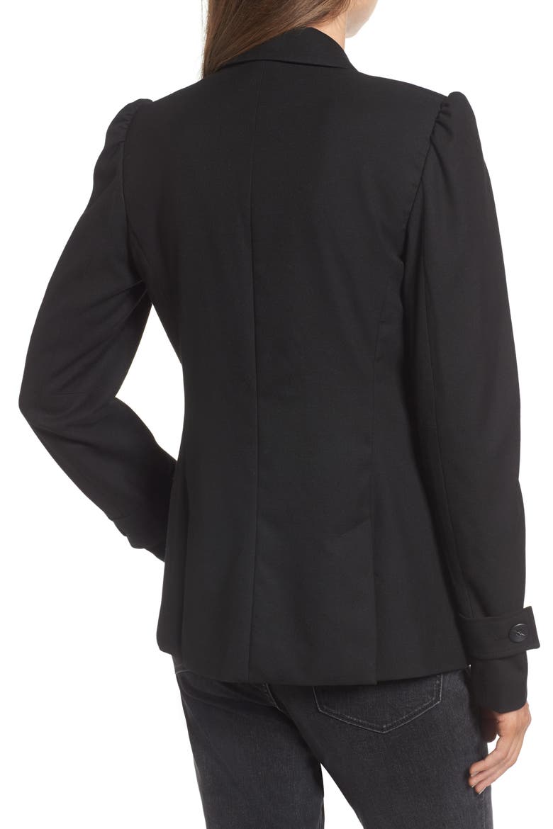 x Something Navy Blazer, Alternate, color, BLACK