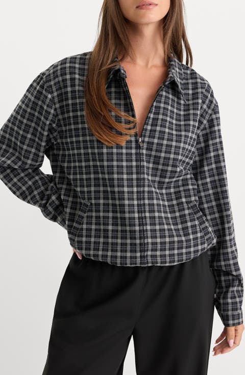 The Lightweight Plaid Bomber Jacket