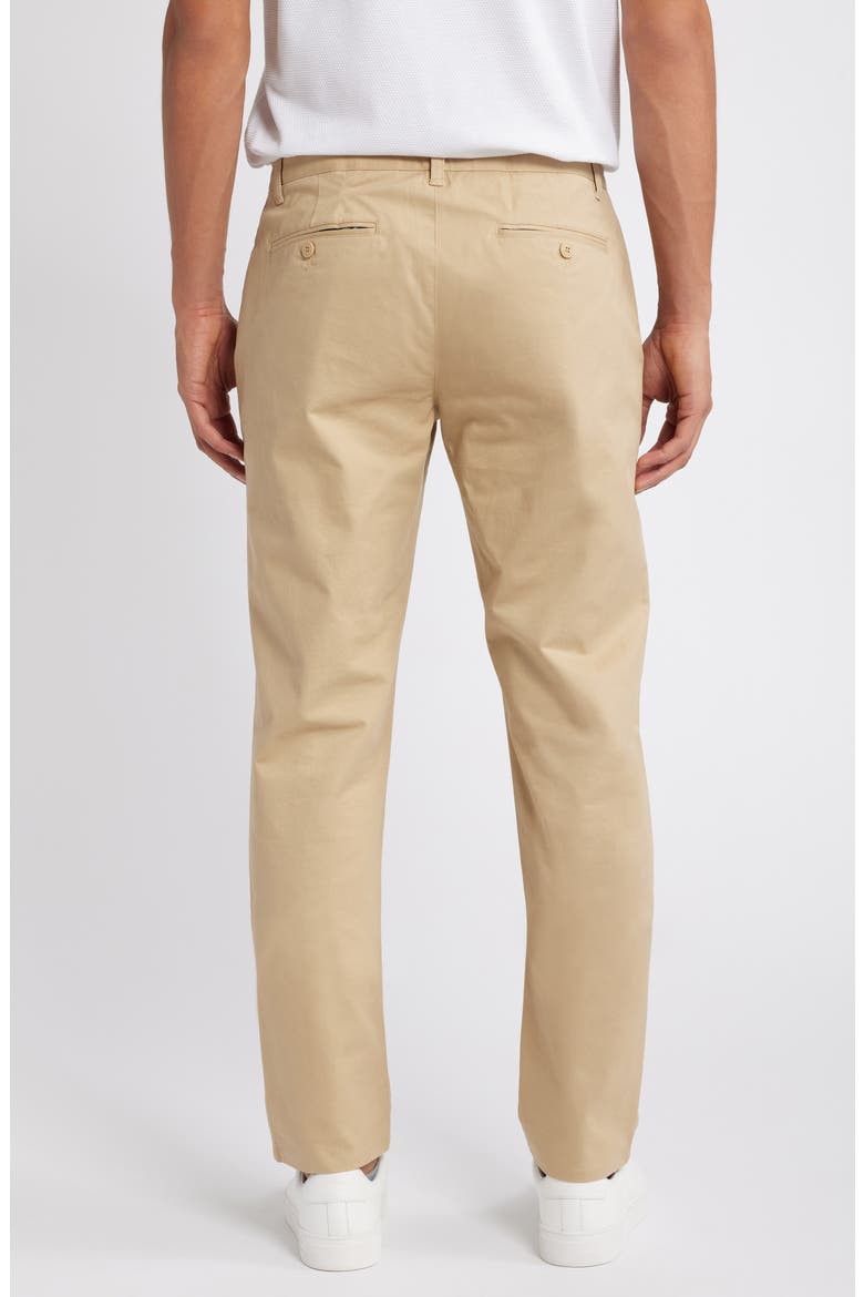 Washed Stretch Cotton Chinos, Alternate, color, CORNSTALK