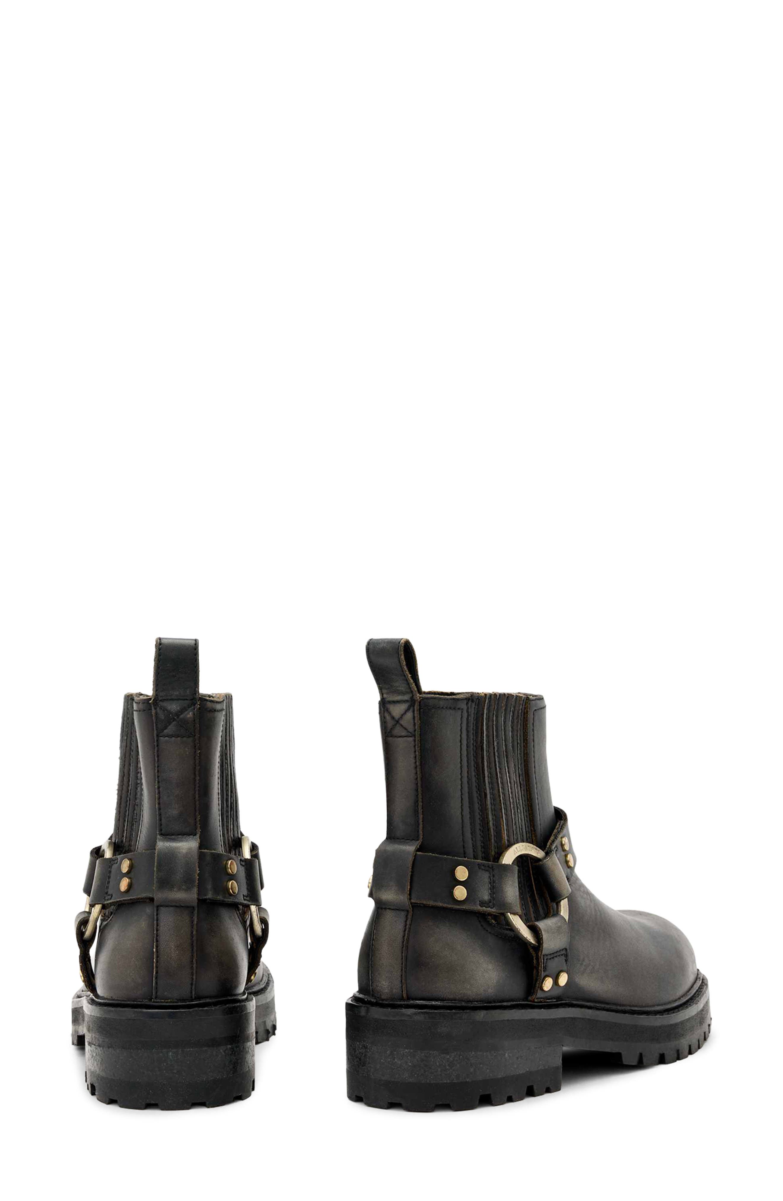 Maddie Lug Sole Biker Boot, Alternate, color, DARK BROWN