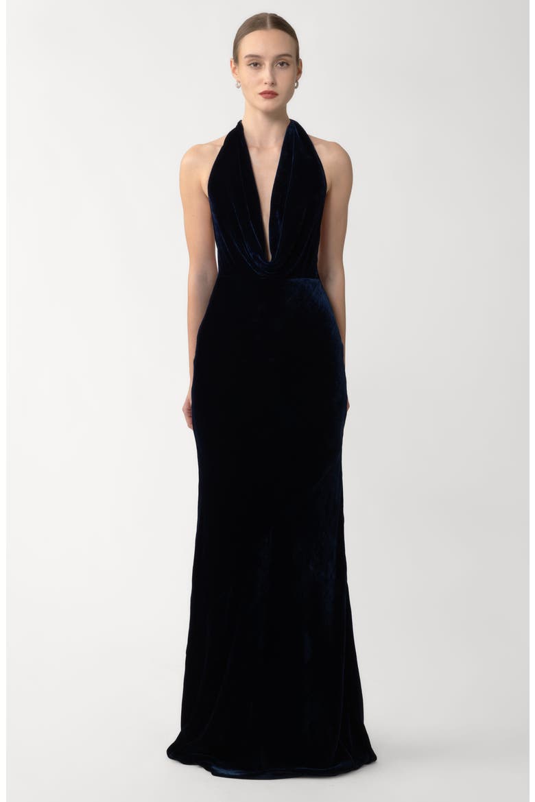 Velvet Gown, Alternate, color, MIDNIGHT BLUE
