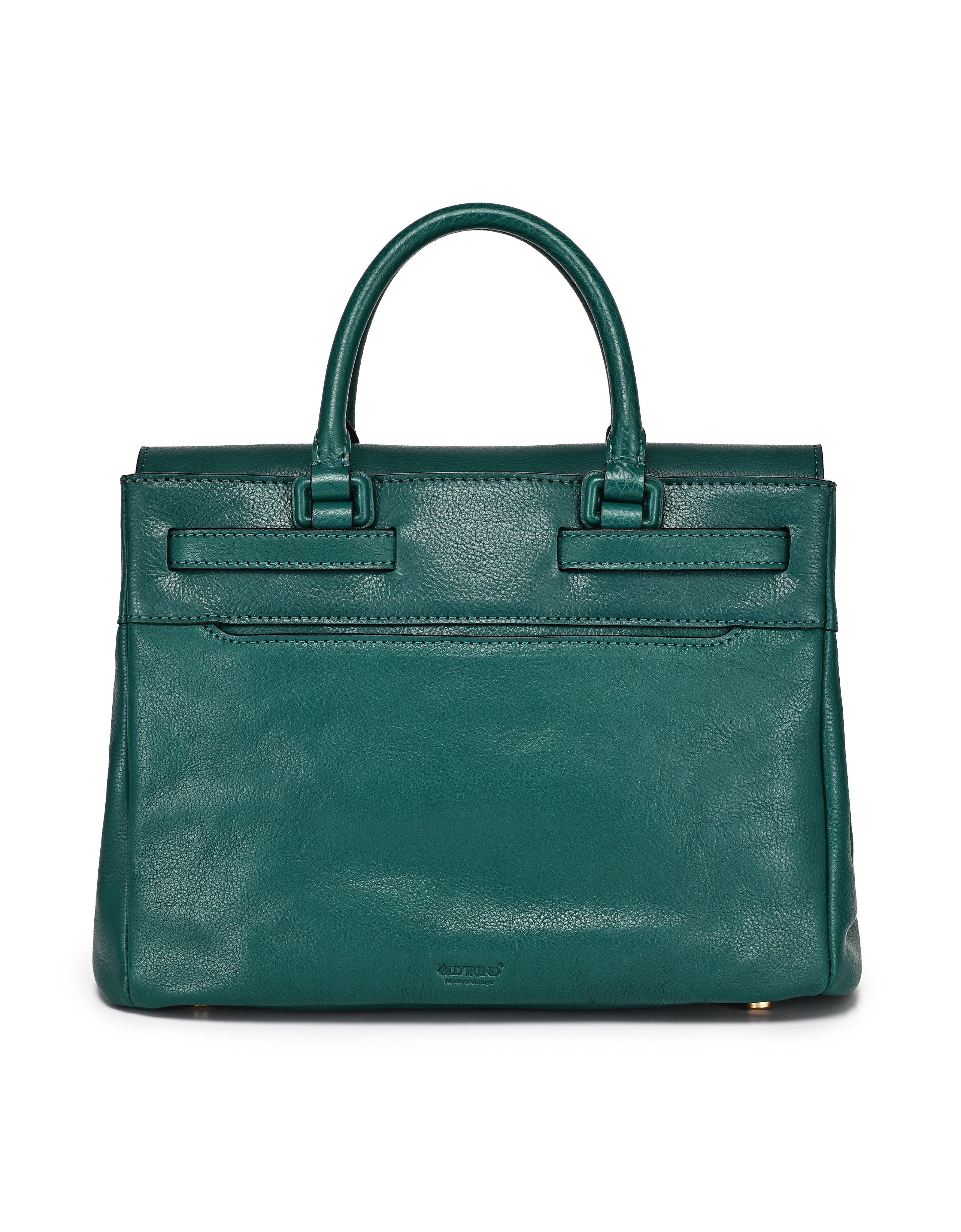 Wishbone Genuine Leather Structured Heritage Satchel, Alternate, color, Teal