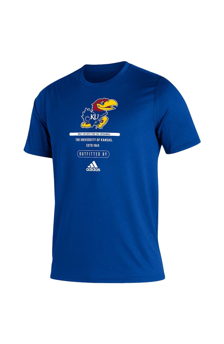 adidas Men's adidas Royal Kansas Jayhawks Sideline Locker Tag Creator AEROREADY T-Shirt, Alternate, color, 