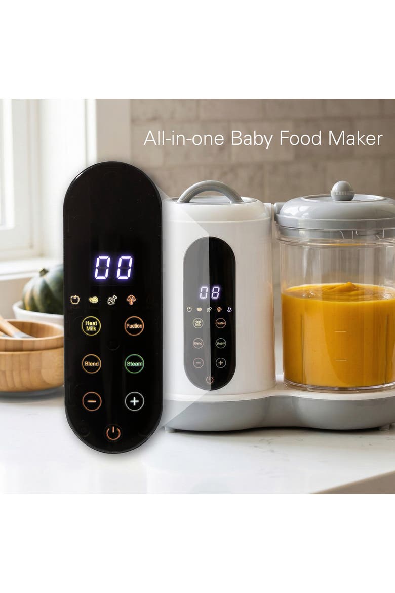 Compact Baby Food Steamer and Blender, Alternate, color, White