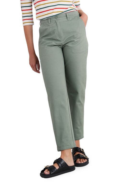 Seasalt Cornwall Mor Path Organic Cotton Ankle Straight Leg Pants In Green