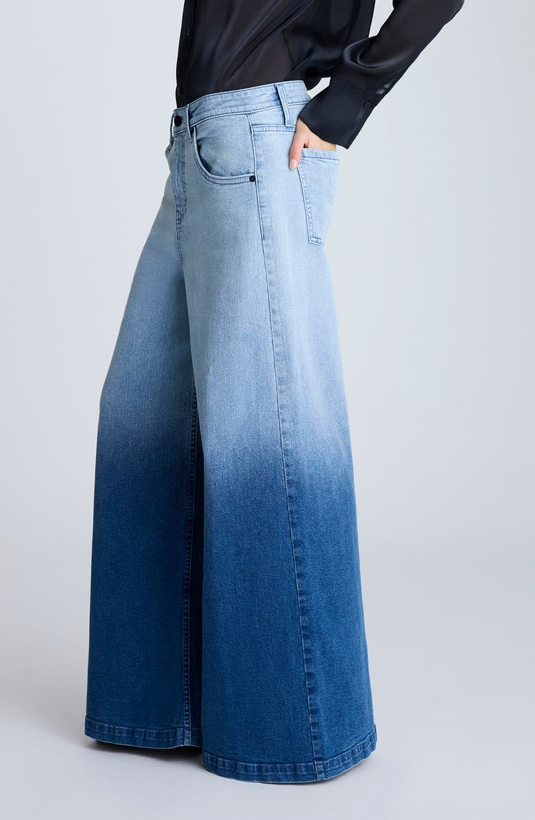 Kenneth Cole Gradient Wide Leg Jeans, Alternate, color, 
