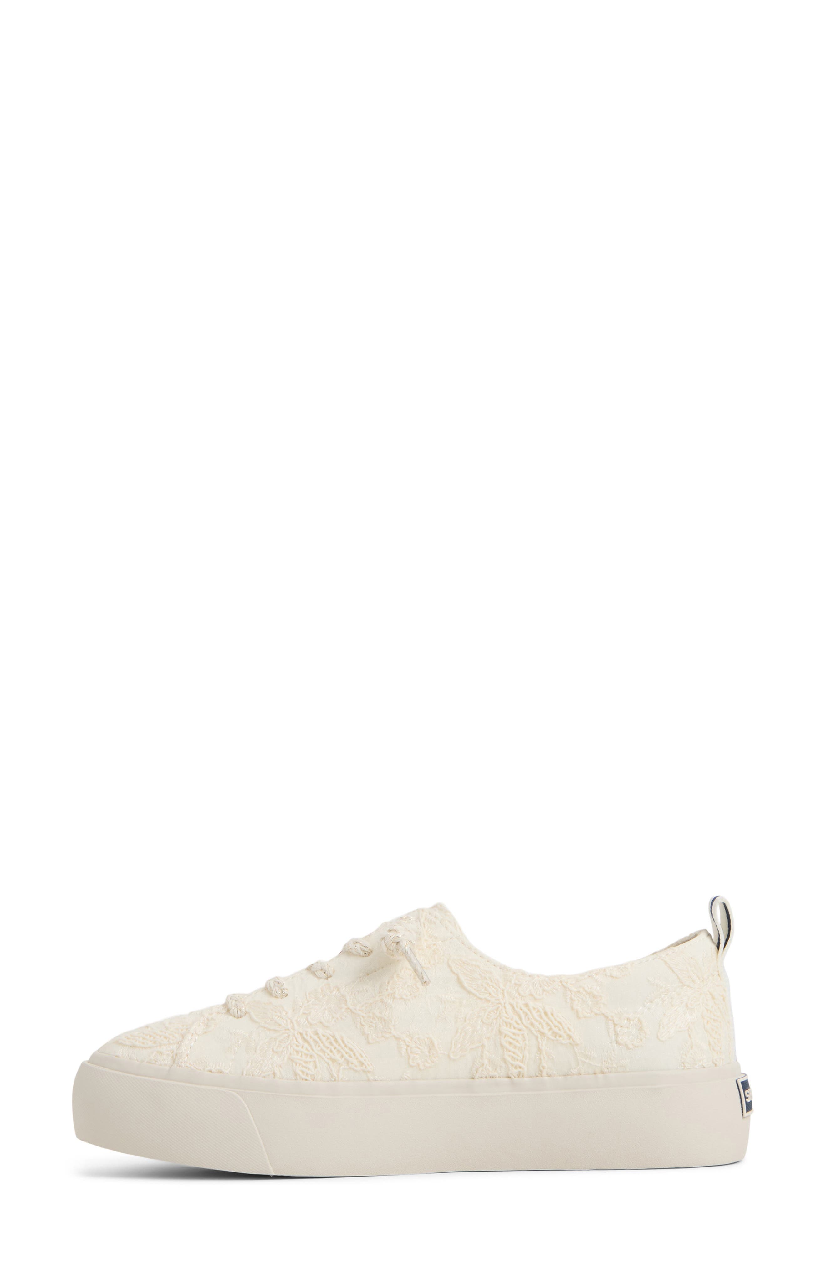Sperry Cove Lace-to-Toe Sneaker, Alternate, color, Cream