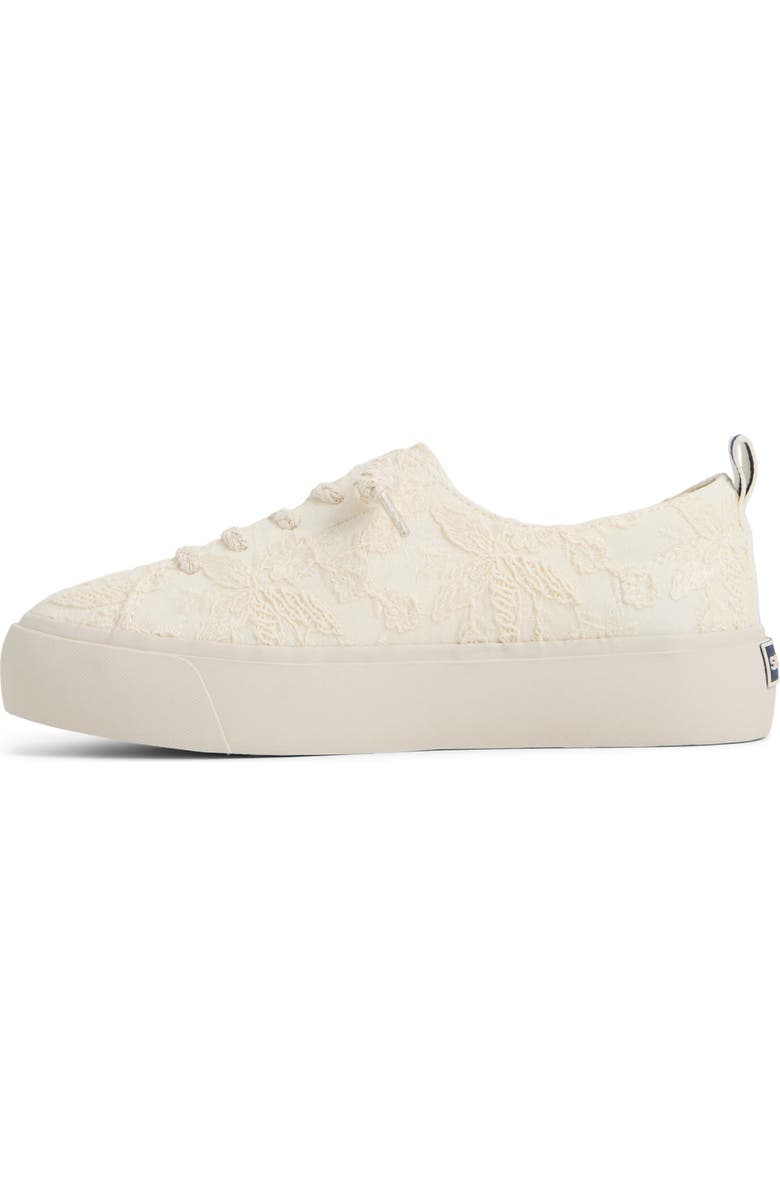 Sperry Cove Lace-to-Toe Sneaker, Alternate, color, Cream