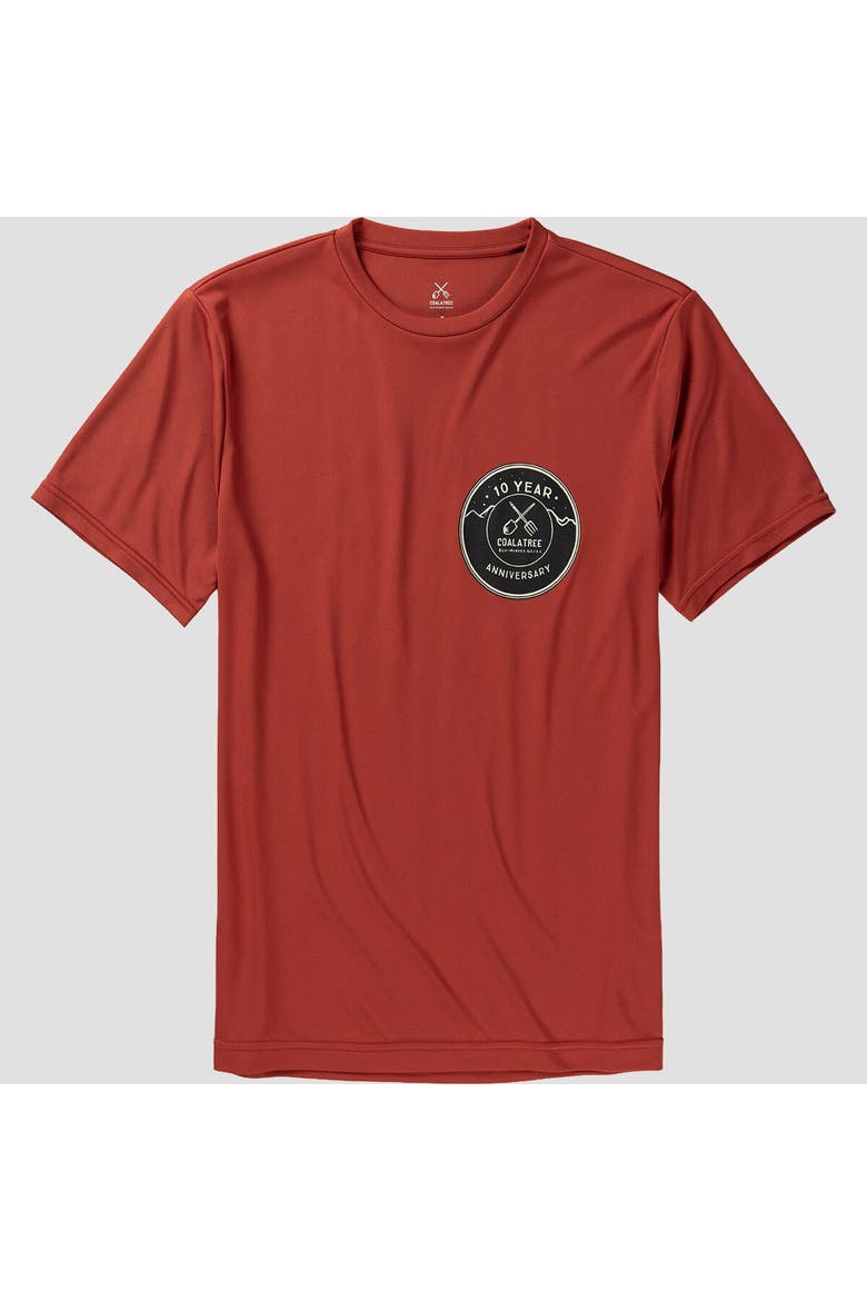 Unisex Quick Dry Short-Sleeve T-Shirt, Alternate, color, 10 Year Brick