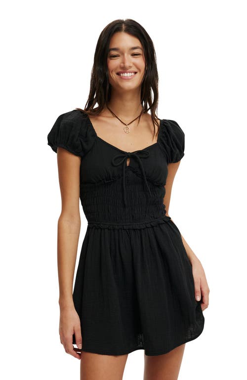 Cotton On Charlie Open Back Mini Sundress In Black