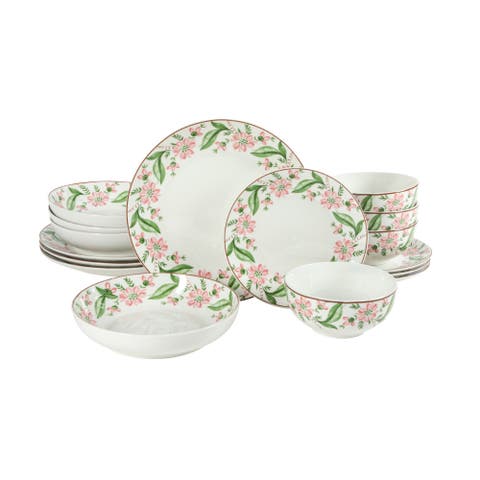16 Piece Decorated Ceramic Dinnerware Set
