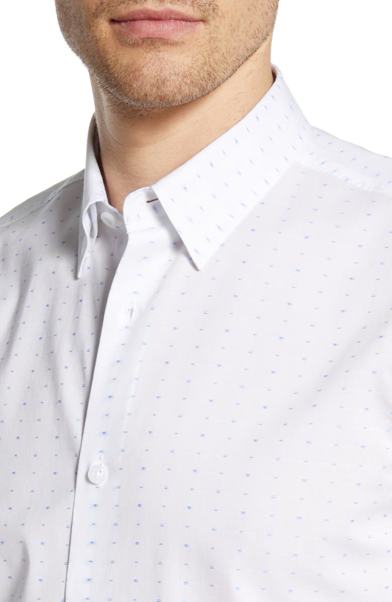NORDSTROM MEN'S SHOP Trim Fit Non-Iron Button-Up Shirt, Alternate, color, 