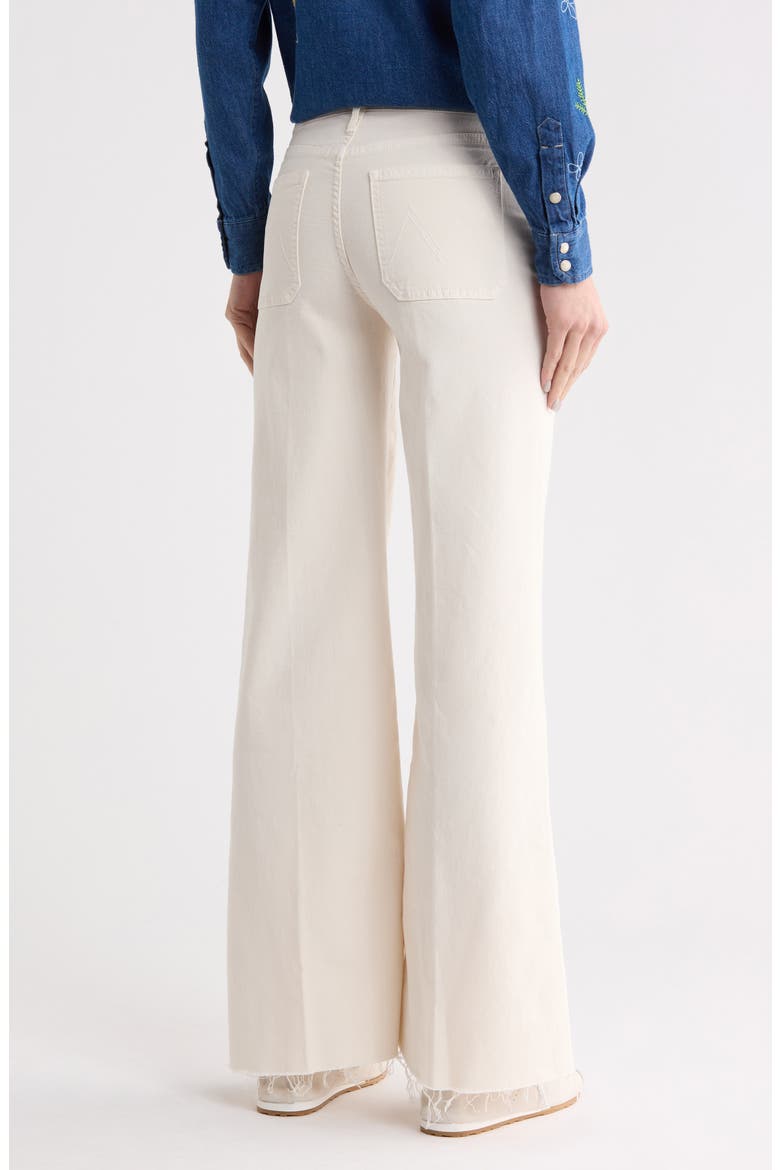 The Patch Pocket Twister Fray Hem Wide Leg Jeans, Alternate, color, MARSHMELLOW