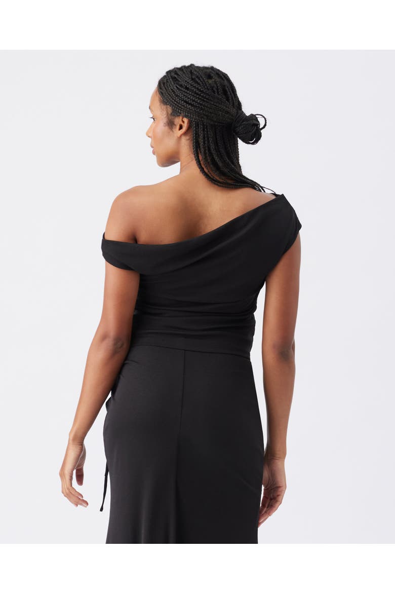 Rhi Off Shoulder Top, Alternate, color, Black
