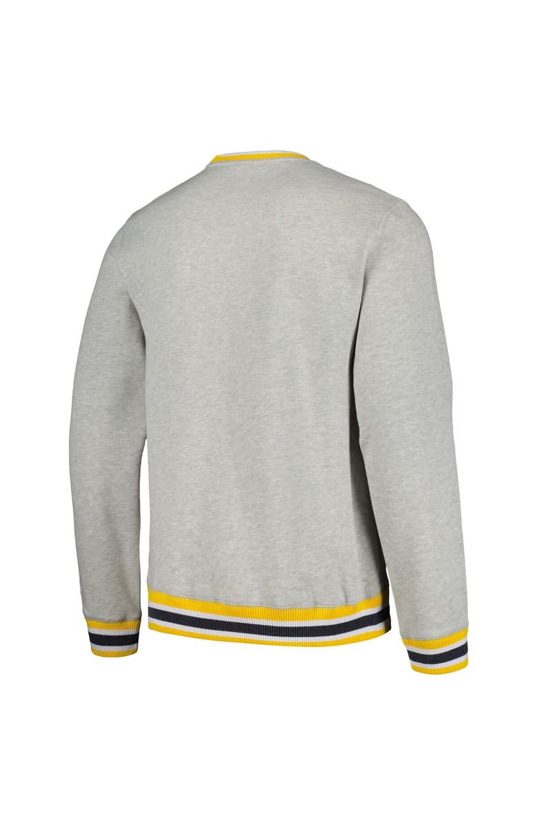 New Era Men's New Era Heather Gray Pittsburgh Pirates Throwback Classic Pullover Sweatshirt, Alternate, color,