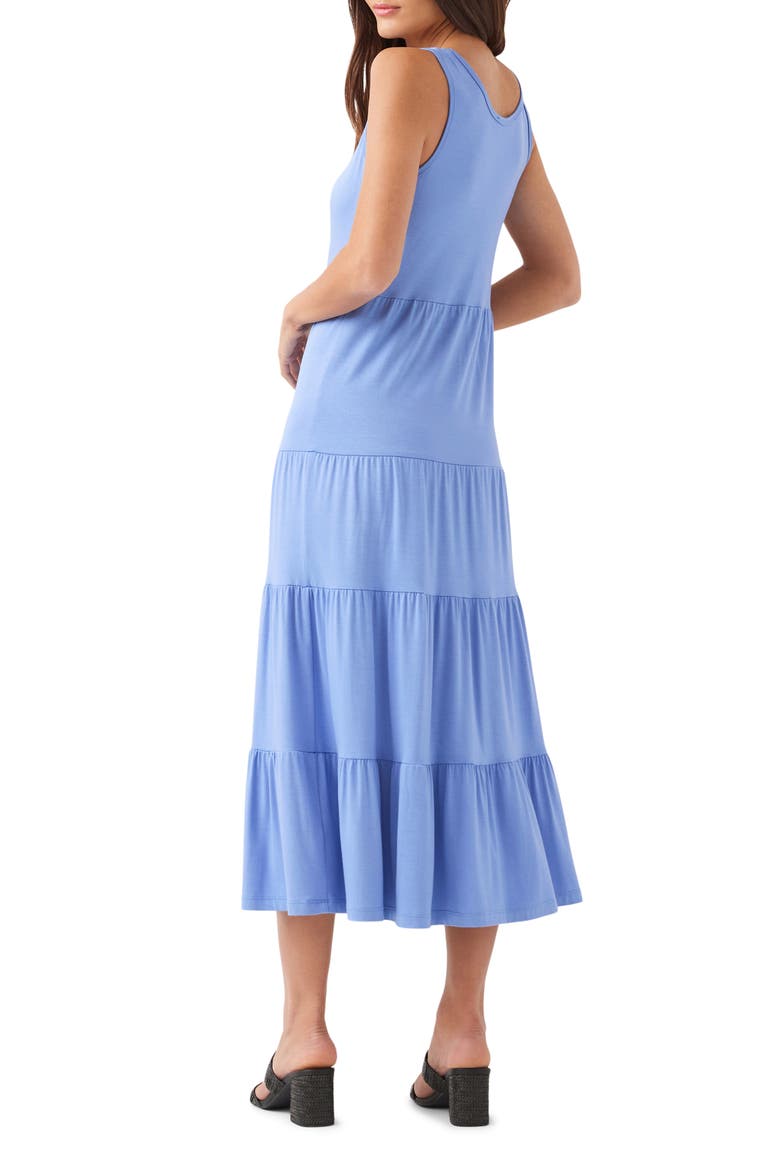 Tiered Midi Dress, Alternate, color, LIGHT BLUE