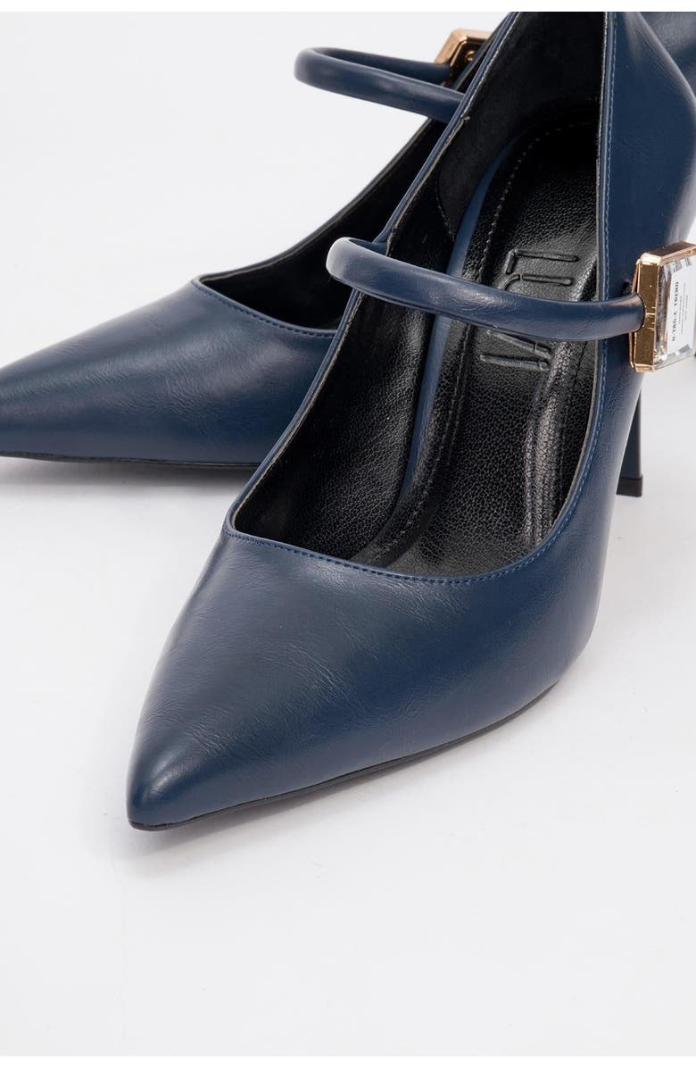 Prologue Shoes Pattaya Embellished Stiletto Pump, Main, color, Navy