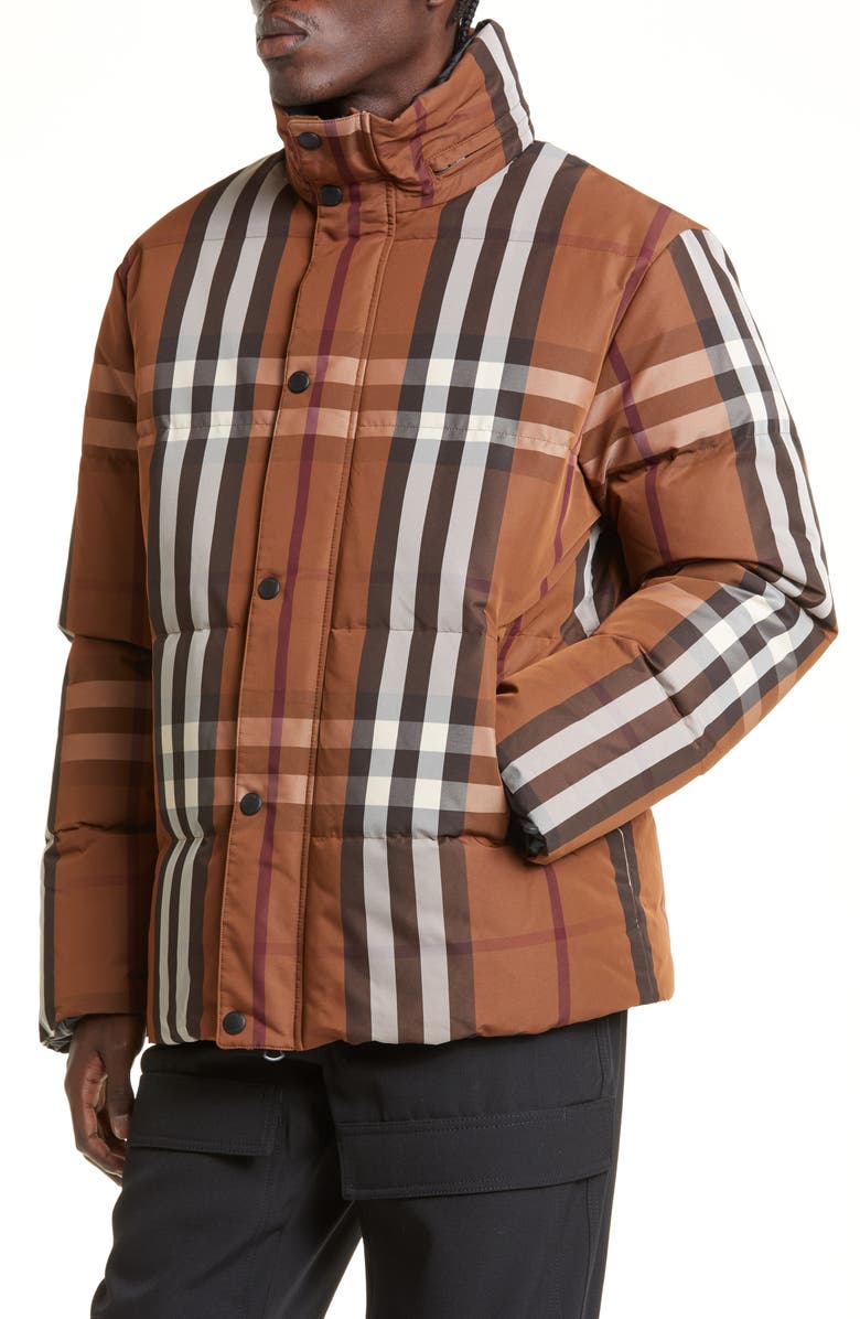 Burberry Digby Reversible Check Puffer Jacket, Alternate, color, 