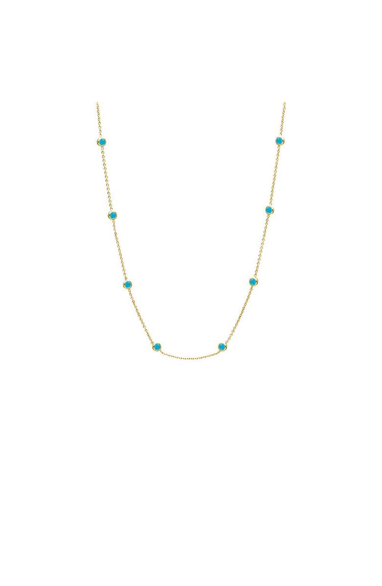 BY ADINA EDEN Turquoise Diamond By The Yard Necklace, Main, color, Turquoise - 16 Inch