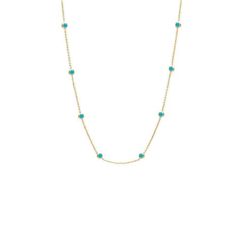 Turquoise Diamond By The Yard Necklace