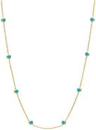 BY ADINA EDEN Turquoise Diamond By The Yard Necklace