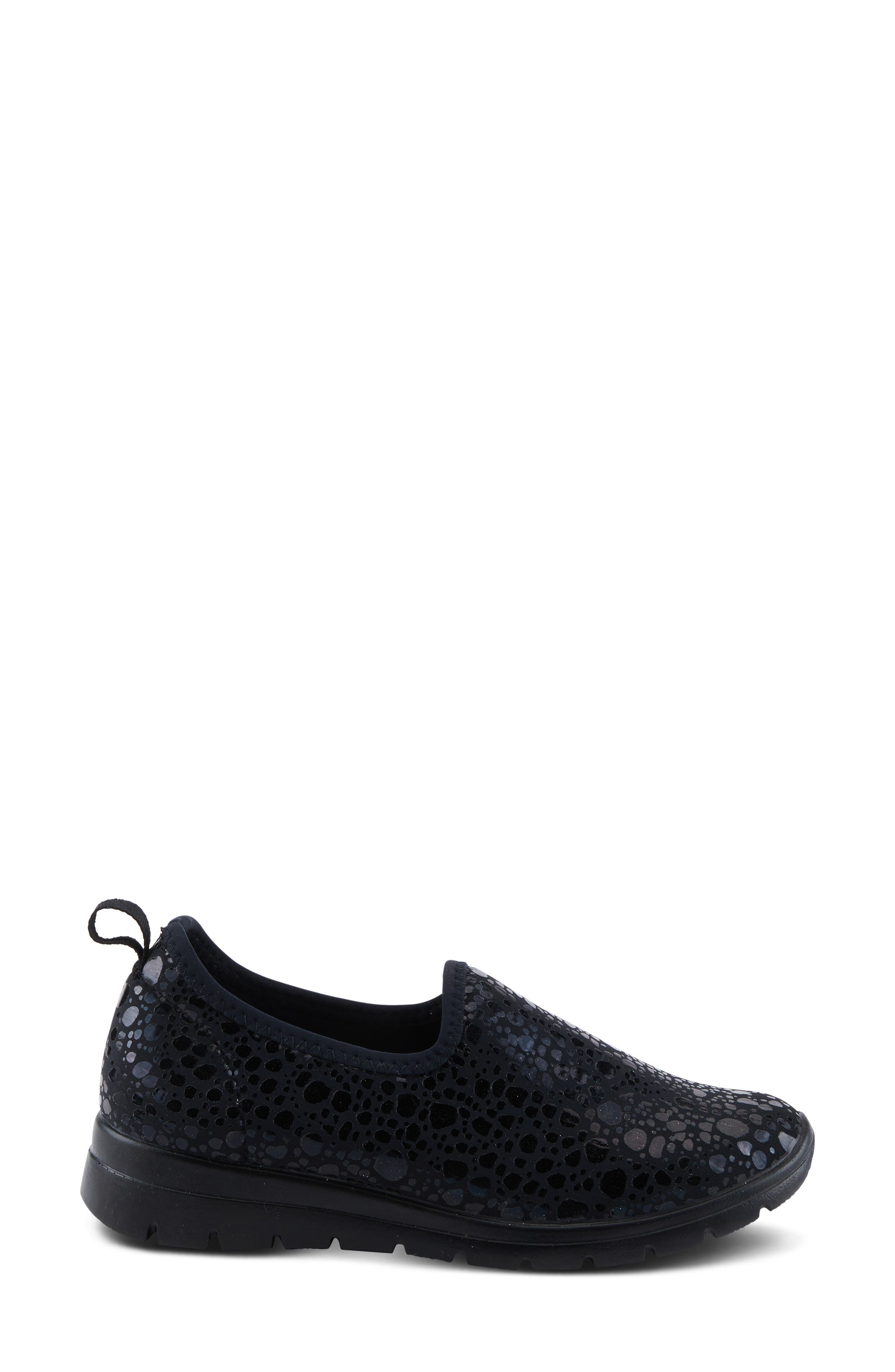 Anisia Slip-On Sneaker, Alternate, color, BLACK CROCO