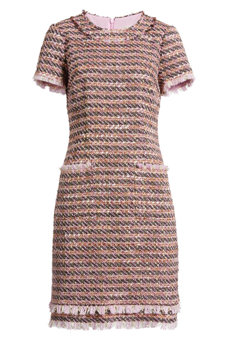 Tweed Sheath Dress, Alternate, color, LAVENDER