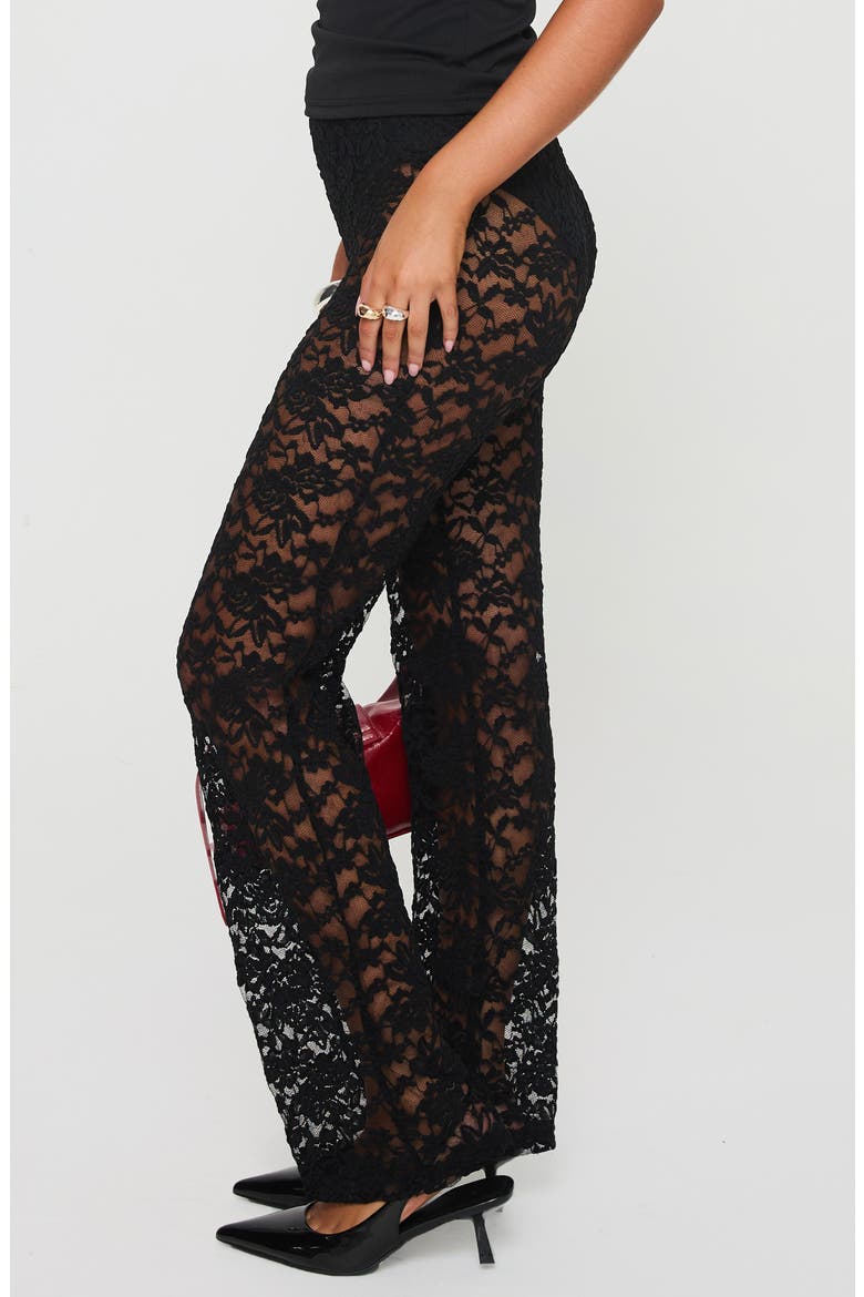 Peru Lace Pants, Alternate, color, BLACK