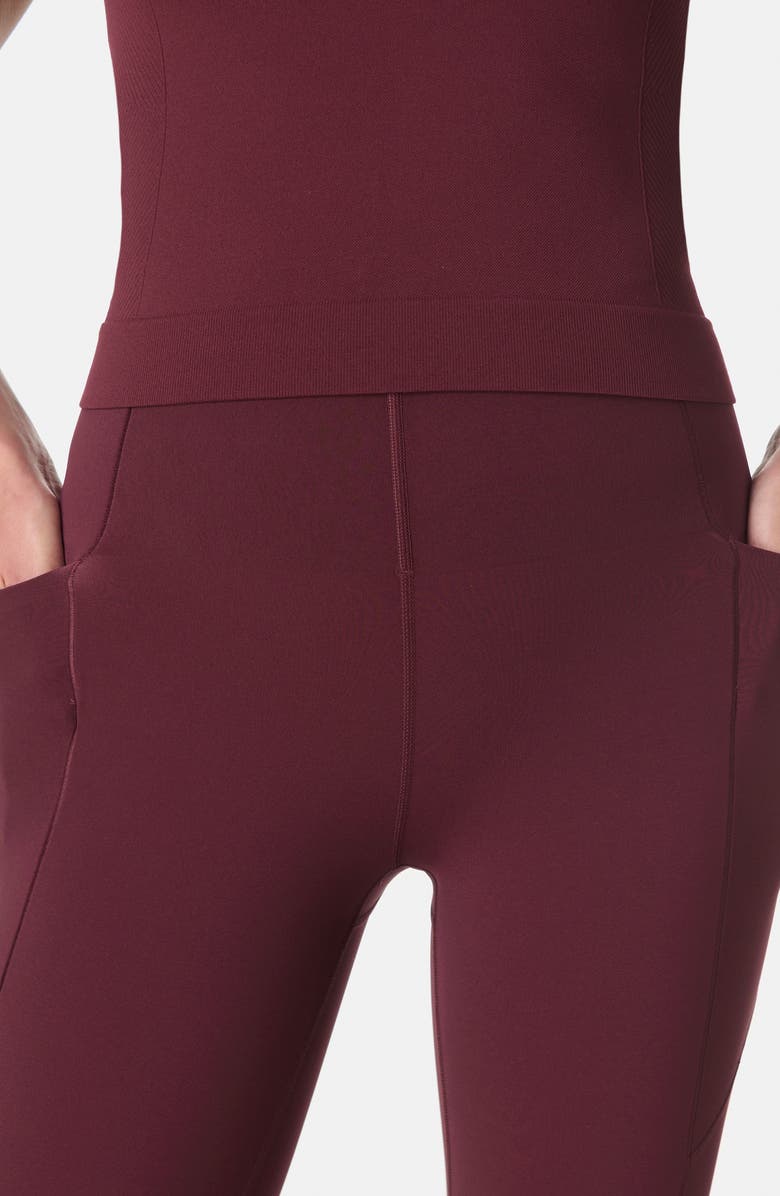 Sweaty Betty Power Pocket 7/8 Workout Leggings, Alternate, color, Garnet Red
