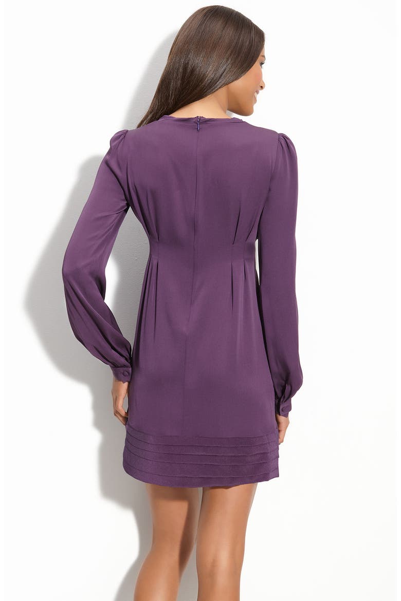 Silk Twist Neck Shift Dress, Alternate, color, PHANTOM