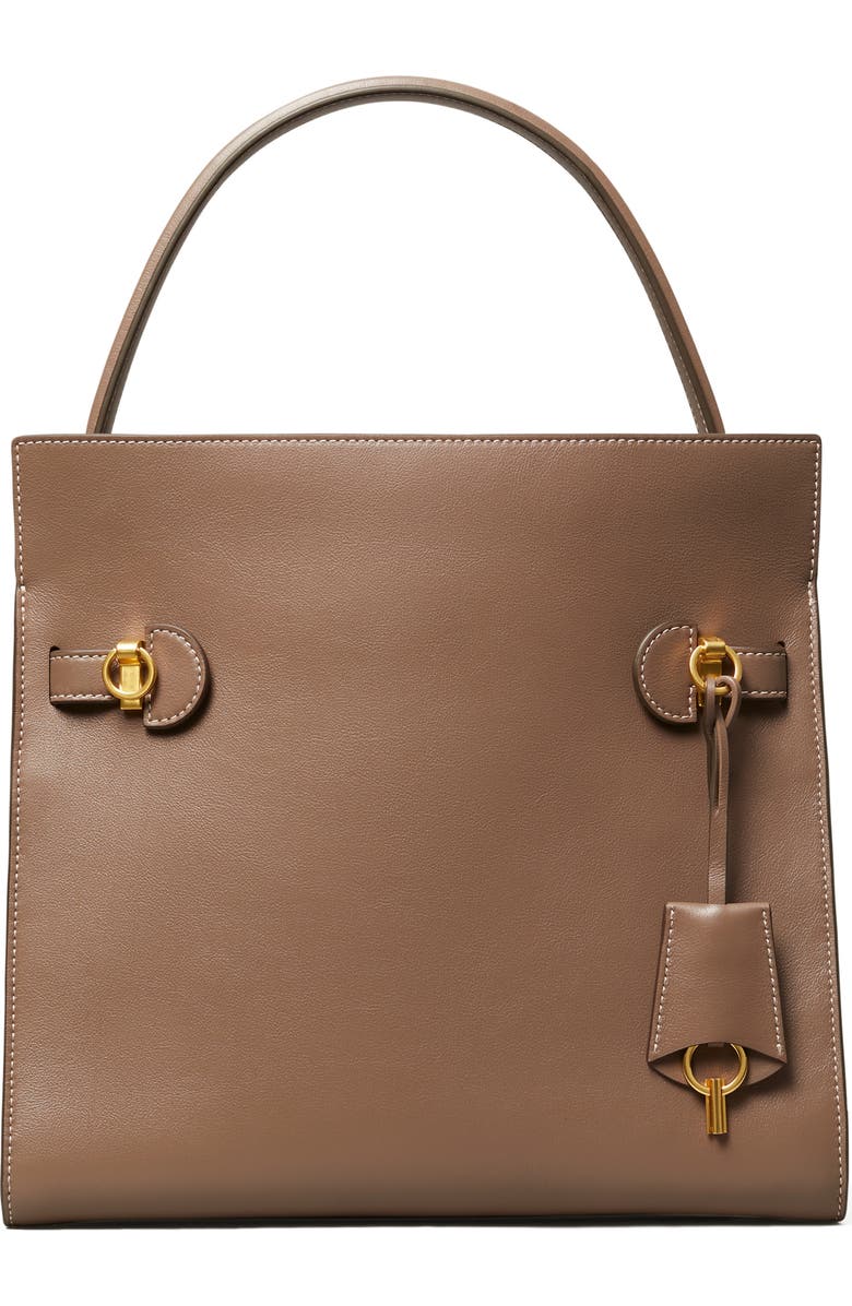 Tory Burch Lee Radziwill Leather Double Bag, Alternate, color,